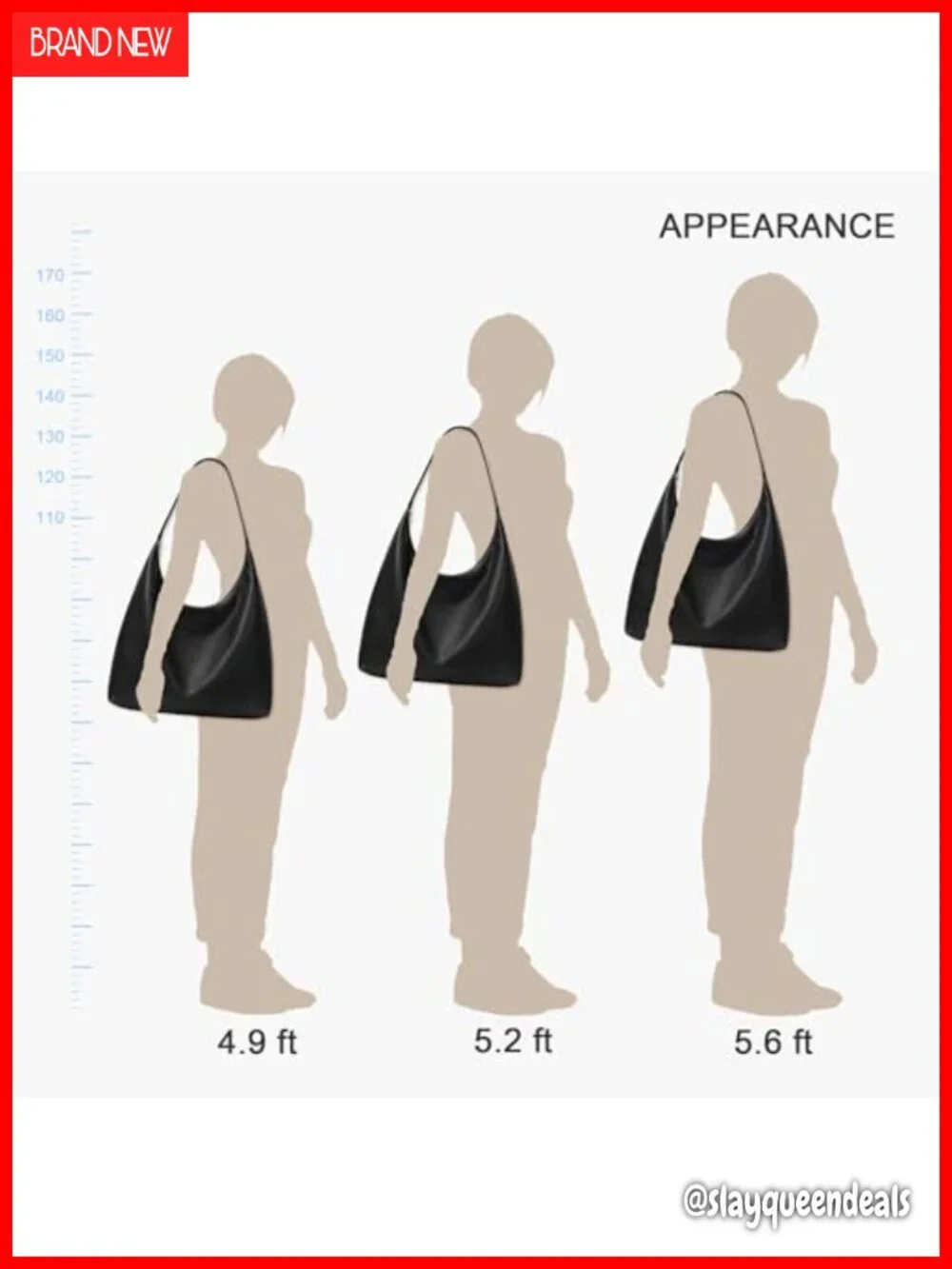 Slouchy Vegan Leather Hobo Shoulder Bag 18L